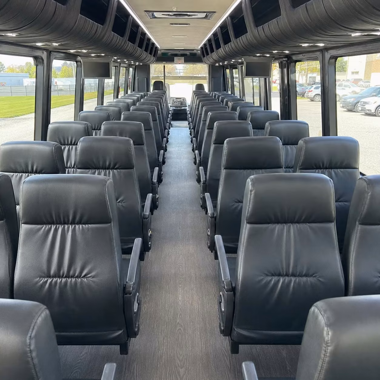 group boarding a minibus in miramar
