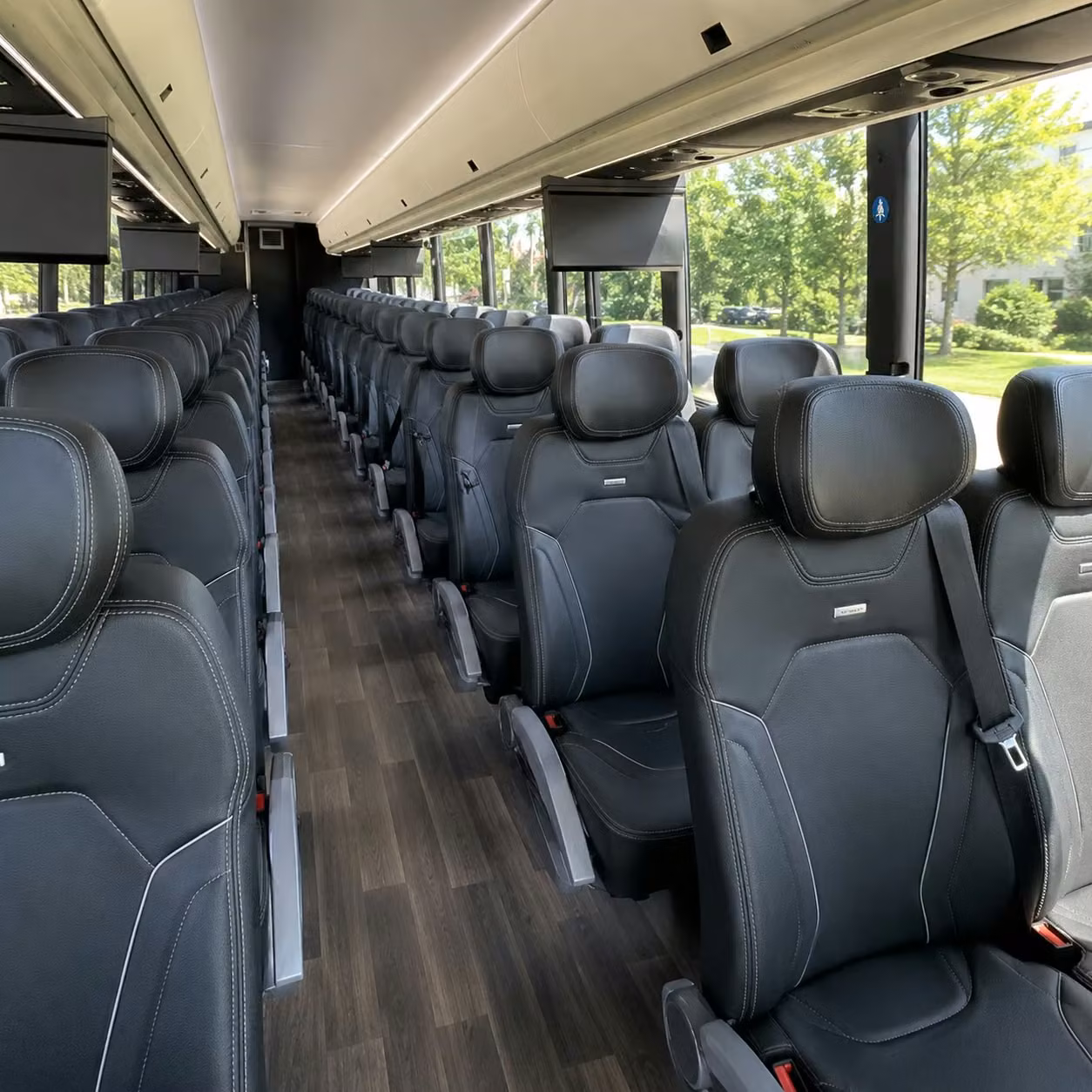 miramar charter bus rental interior